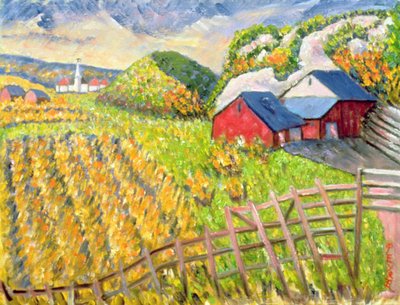 Wheat Harvest, Kamouraska, Quebec by Patricia Contemporary Artist Eyre